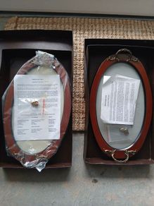 2 brand new, unused Framecraft Wood Oval Tray