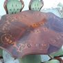 Beautiful Italian design inlaid table with 6 chairs Including 2 carvers Image 6