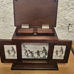 Decorative Sliding Picture Frame with Hidden Storage