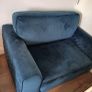 DFS Orka Cuddler Large Armchair - Velvet Blue Image 4