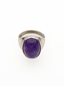 Vintage 925 Sterling Silver Ring & Amethyst Ring, Birmingham 1973
