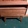 Pair Scandanavian style solid teak console tables Image 4