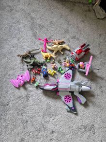 paw Patrol and dinosaurs toys