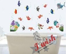 Cartoon Movie Children Room or Bathroom FINDING NEMO Wall Stickers