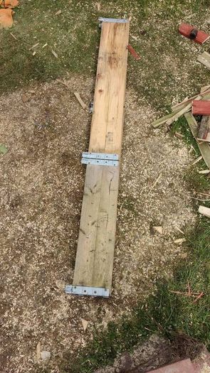 Wooden raised flower bed.