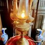 Vintage Brass oil lamp converted to  electric Image 2