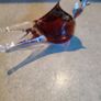 Very Decorative Glass Paperweight Amber Bird Princ Art Glass Made In Czech Republic.  In Box As New. Image 7