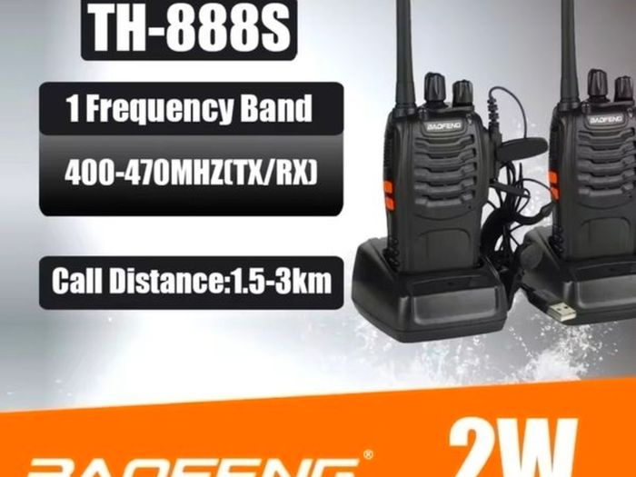 Baofeng 2PCS Handheld Two Way Radio TH-888S PMR Portable Walkie Talkies for Security Events Hiking Biking Camping