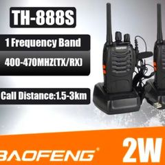 Baofeng 2PCS Handheld Two Way Radio TH-888S PMR Portable Walkie Talkies for Security Events Hiking Biking Camping