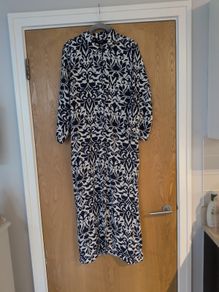 F&F Navy & White Dress.  S. 14. New- No Tag.