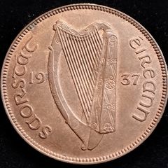 [2674] - Ireland - 1937 - 1 Penny - Irish 1d - KM.3 - High Grade