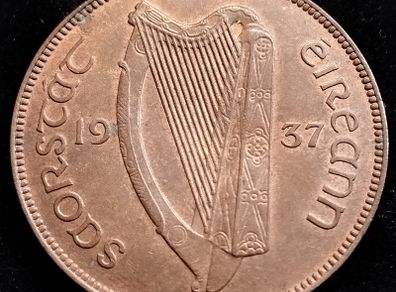 [2674] - Ireland - 1937 - 1 Penny - Irish 1d - KM.3 - High Grade