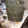 Old Green Military Steel Jerry Can with Crows Foot Stamp, Image 7