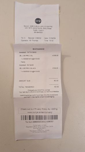 JBL Live Pro 2 (ear buds only)
