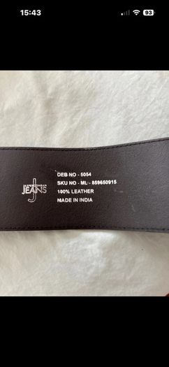 Adjustable leather belt - NWOT