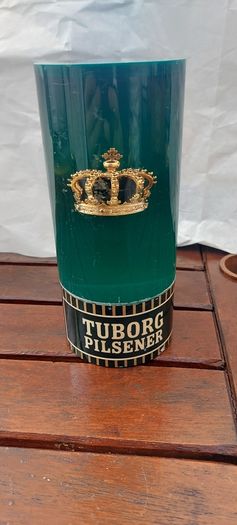 Tuborg pilsner font ,,sold as is ,see pictures for condition, used ,lovely advertising display item,,nice in any home bar or man cave pub restaurant ,