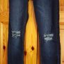 BNWT Boys Dark Navy Ripped Skinny Jeans Image 3