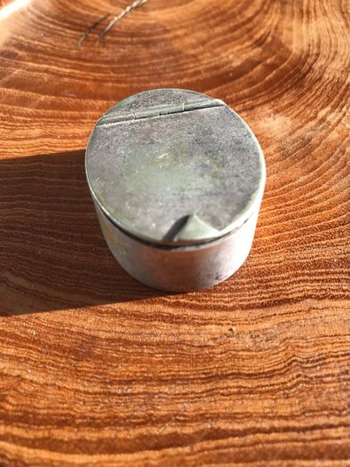 Very old metal pill box or trinket box