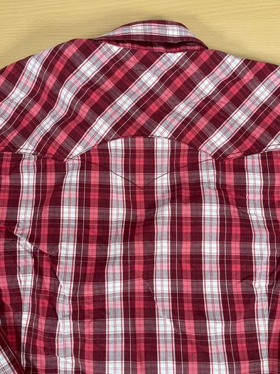 Vintage Levis Red Check Shirt Size M Mens - Pearl Snap