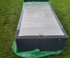 single bed base with headboard