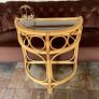 Mid 20th Century Bamboo Demi Lune Console Table Italian Design 1960s Image 4