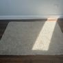 Cream shaggy rug Image 2
