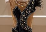 Rhythmic gymnastics competition leotard -- black -- new