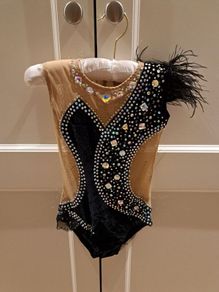 Rhythmic gymnastics competition leotard -- black -- new