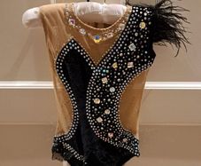 Rhythmic gymnastics competition leotard -- black -- new