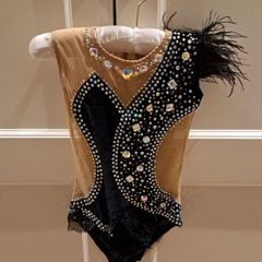 Rhythmic gymnastics competition leotard -- black -- new