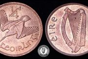 [#462] - Ireland 1949 | Irish 1/4d | Farthing | Woodcock | KM.9 | UNC