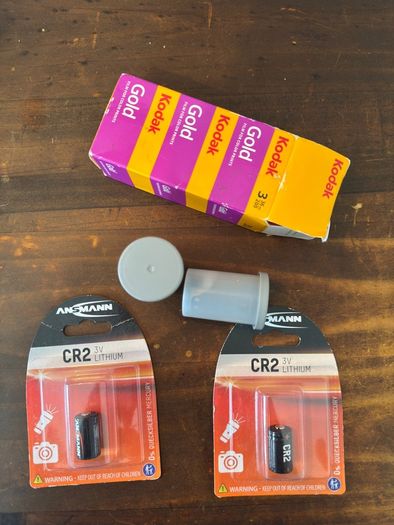 Canon EOS 300 Film Camera + Lens, 4 Batteries & 2 Kodak Films (Complete Kit)