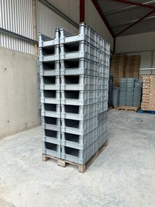 Pallet Of New Storage Boxes Container Bins