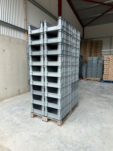 Pallet Of New Storage Boxes Container Bins