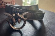 Pinko logo silver belt