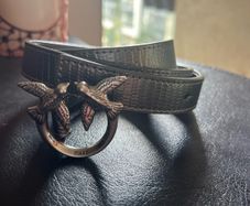 Pinko logo silver belt