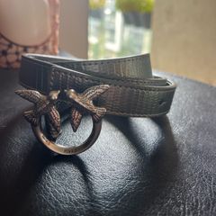 Pinko logo silver belt