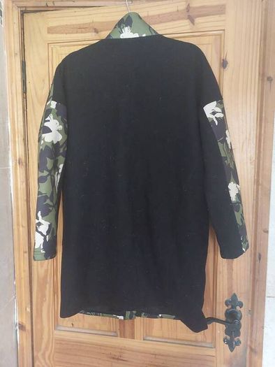 Derhy green and black coat (free post)