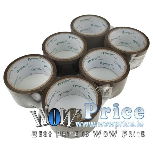 40113 48mm - 40m Brown Tape 6 Rolls