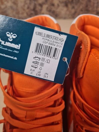 Hummel HI TOP trainers Orange Karma Size UK 7 EU 41 unisex
