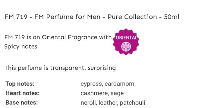 Only 1 Each!! Brand New FM Perfume & Aftershave