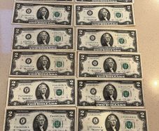 USA 2 Dollars Banknotes x 14