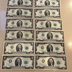 USA 2 Dollars Banknotes x 14