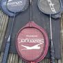 Four badminton rackets and one squash racket Image 8