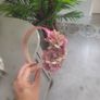 Brand new pink floral crown headpiece headband fascinator Image 2