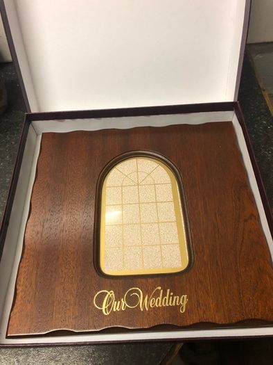 wooden wedding photo