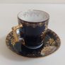 2nd Stunning Antique Alt Wien Old Vienna or Augarten Porcelain Manufactory Hand Painted and Hand Gilded Small Coffee Can and Matching Saucer, with the Authentic Bindenschild Shield Backstamps Image 6