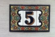 House Number - Spanish ceramic tile house number (No. 5)