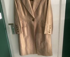 Gold silk dress suit