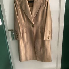 Gold silk dress suit